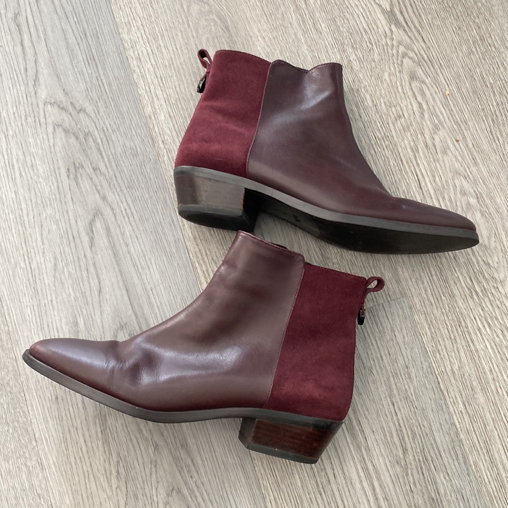 Coach Carmen Leather/Suede Ankle Booties - Picture 11 of 12